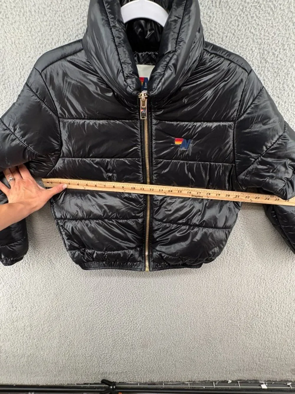 Aviator Nation Bolt Luxe Apres Puffer Jacket Black S
